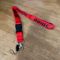 Red JDM Bride Style Keychain Lanyard Key Holder Nylon Keychain 21" Length