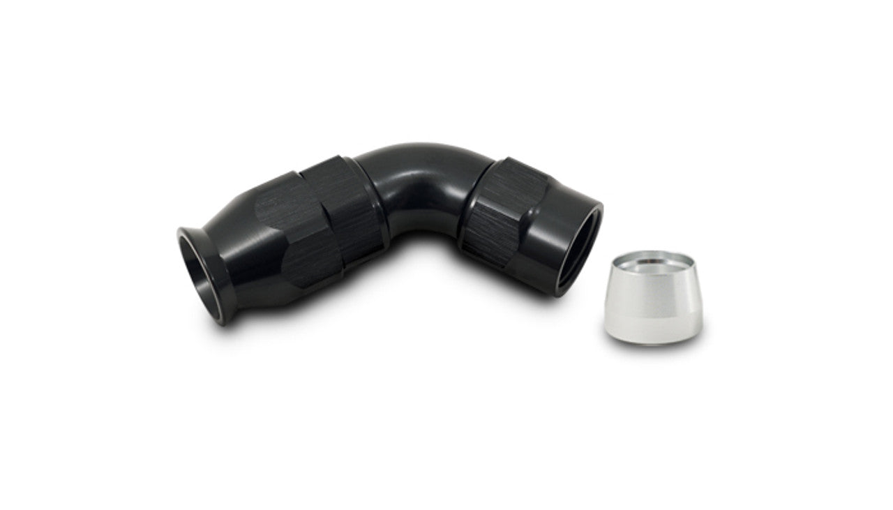 Vibrant Aluminum -3AN 60 Degree High Flow Hose End Fitting for PTFE Lined Hose