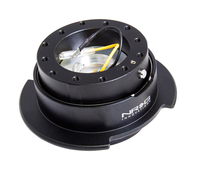 NRG SRK-200BK 2.0 Aluminum Black Steering Wheel Quick Release 6 Bolt W/ Hardware