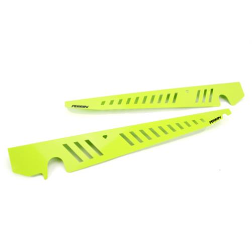 PERRIN Neon Yellow Fender Shroud Support Kit Pair For 08-14 Subaru WRX STI