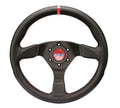 Sparco R383 330mm Champion Black Leather Blk Stitch Steering Wheel 015R383PLUNNR