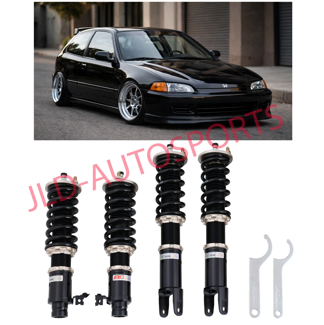 BC Racing BR Series Lower Coilover Shock Spring Kit For 1992-1995 Honda Civic EG