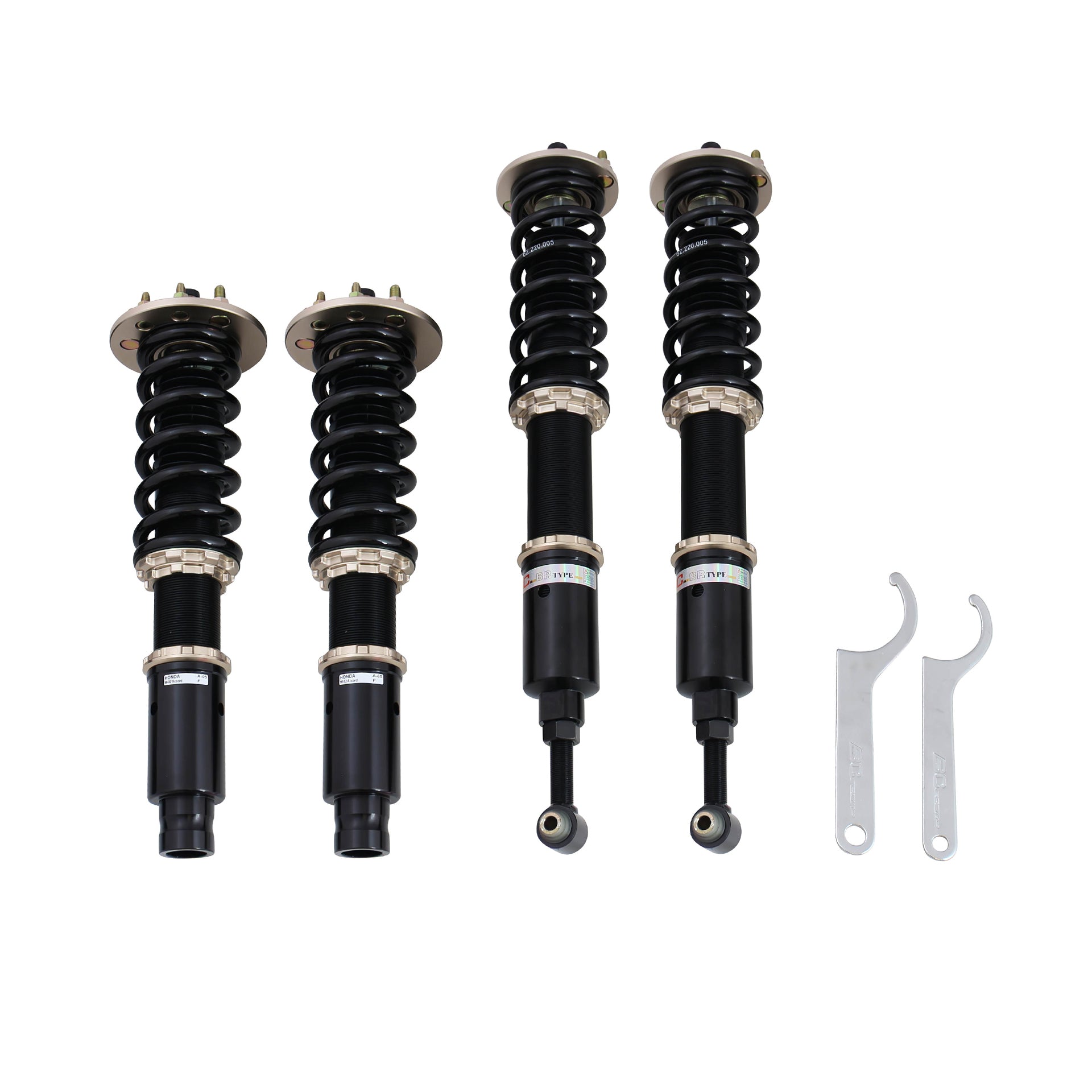 BC Racing BR Series EXTREME Low Coilovers Lower Kit For 1998-2002 Honda Accord