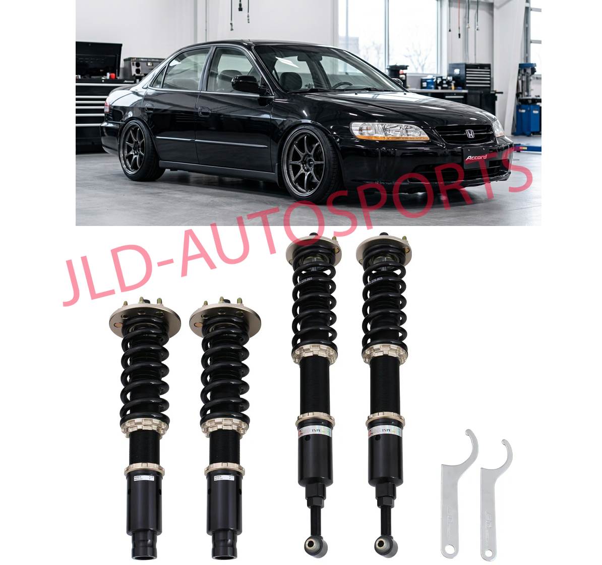BC Racing BR Series Coilovers Shock Strut Kit For 1998-2002 Honda Accord