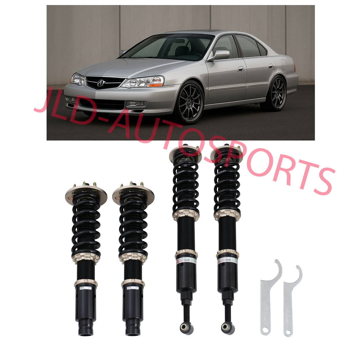 BC Racing BR Series Coilovers Shock Strut Kit For 99-03 Acura TL BASE / TYPE S