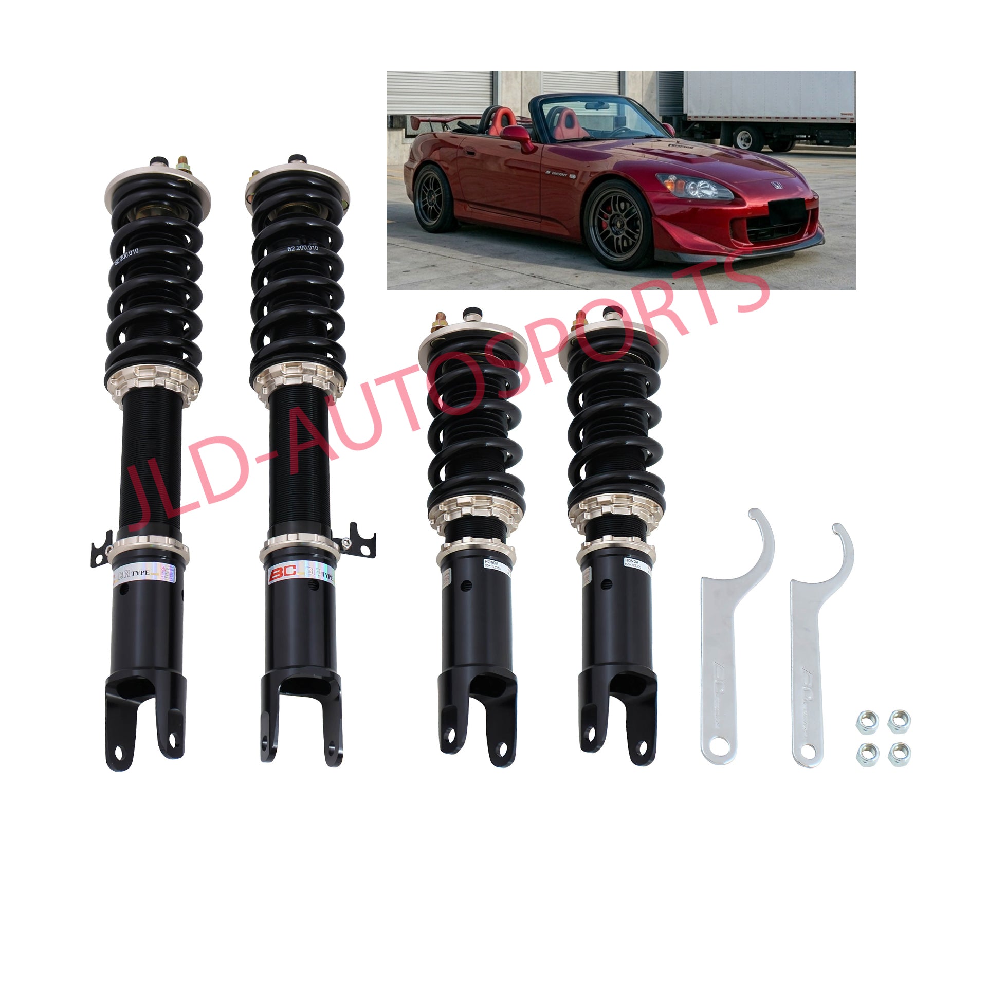 BC Racing BR  Extreme Low Coilover Strut Kit For 2000-2009 Honda S2000 AP1 AP2