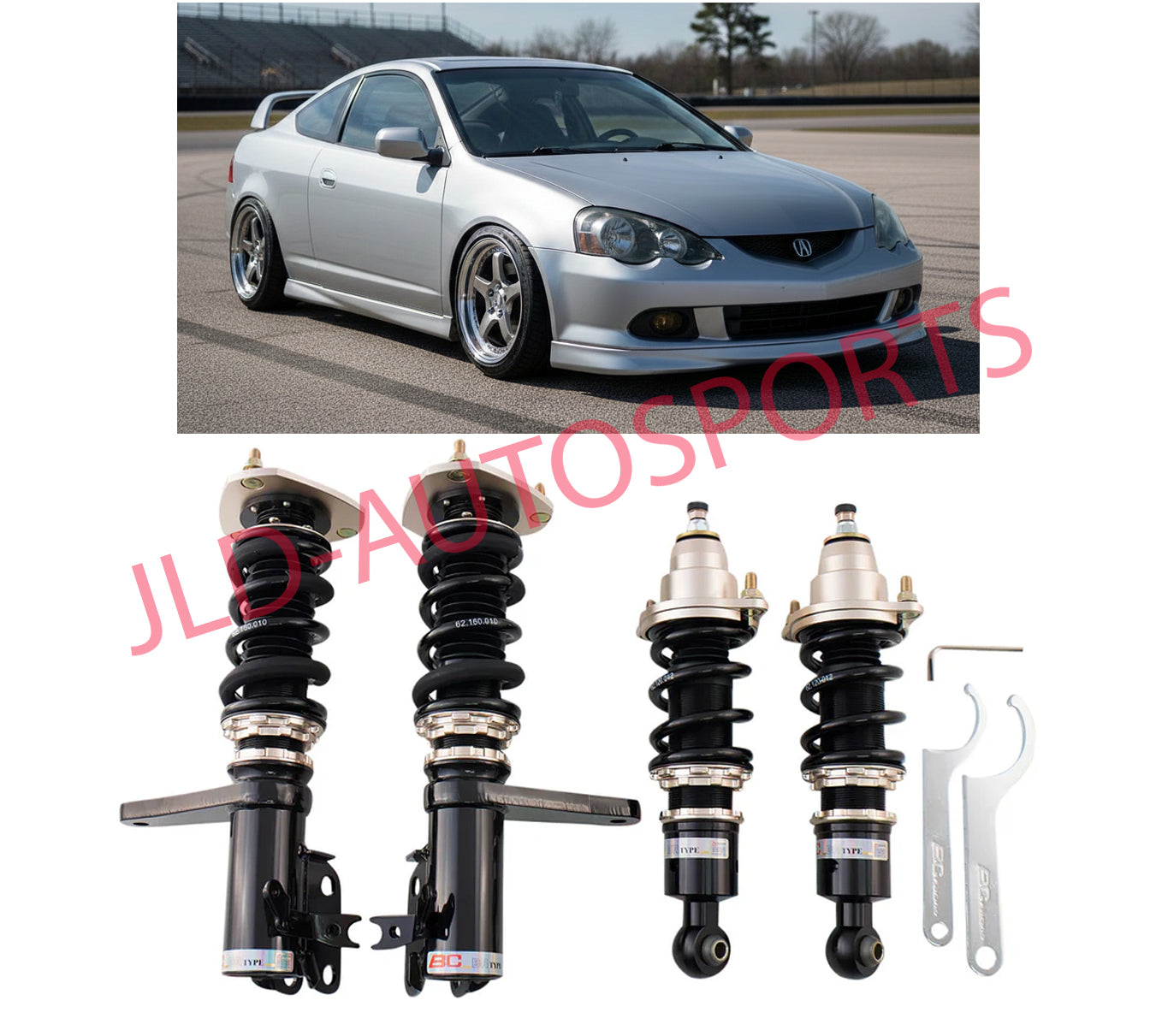 BC Racing BR Adjustable Lowering Coilover Strut Kit For 2002-2006 Acura RSX