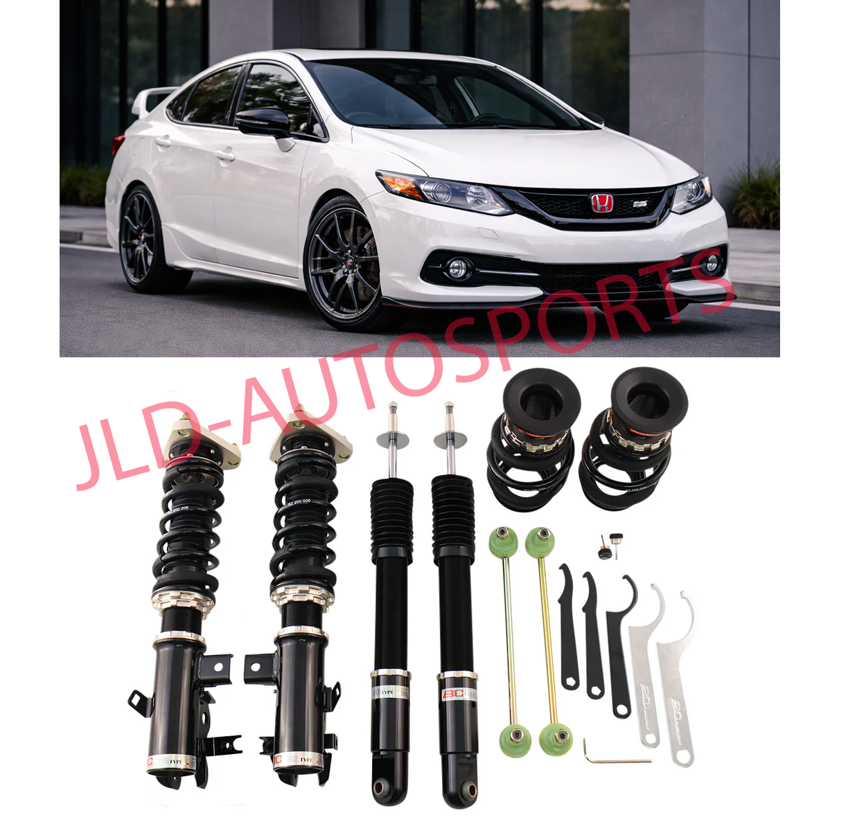 BC Racing BR (Extreme Low) Coilover Shock Strut Kit For 2014-2015 Honda Civic SI