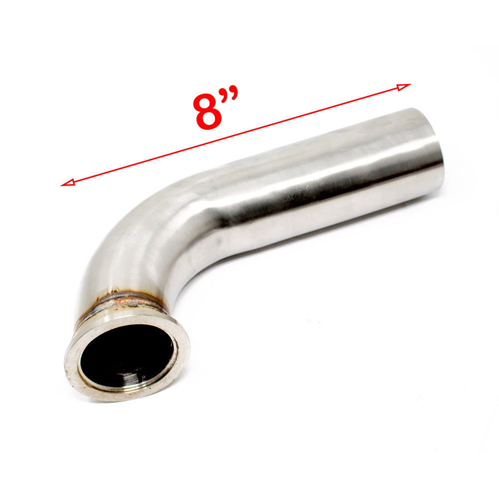 REV9 Power 44mm Stainless Steel V-Band Wastegate Dump Tube 8" Length Universal