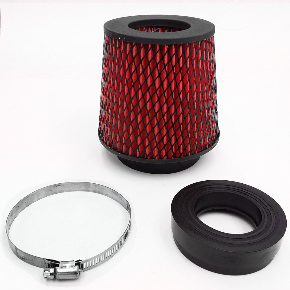REV9 Universal High Performance Air Intake Cone Filter with Adapter 2.25" to 4"