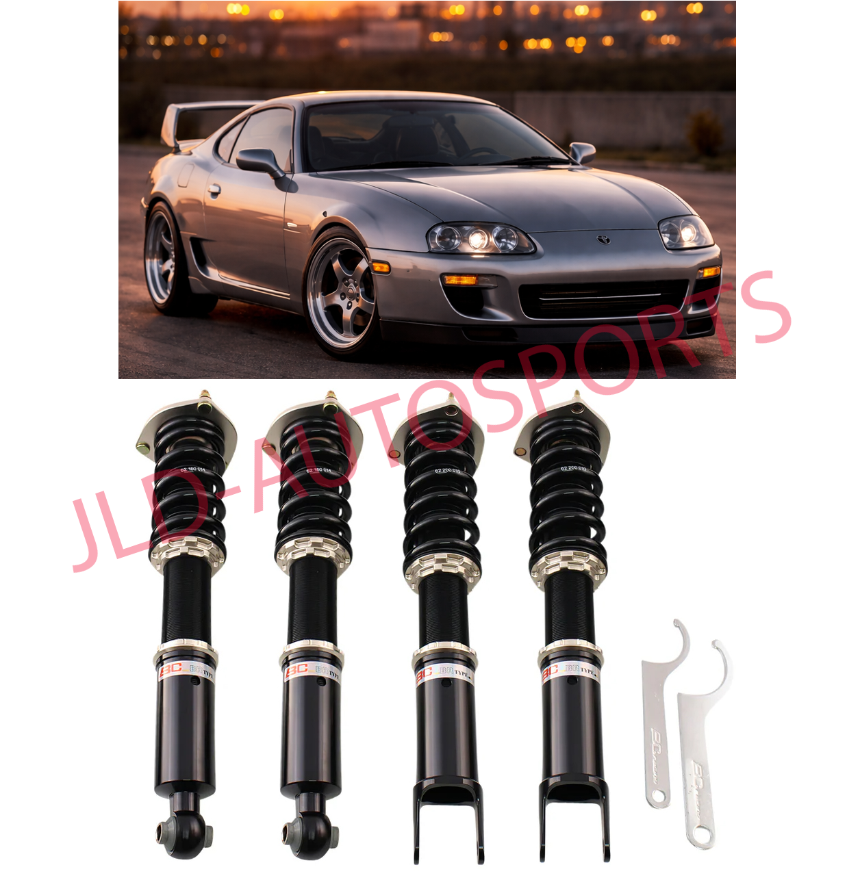 BC Racing BR Adjustable Coilover Shock Strut Kit For 93-98 Toyota Supra (MK4)