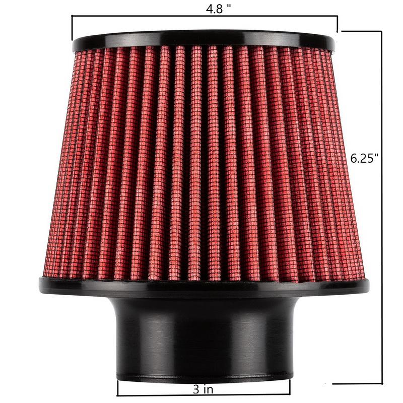 DC SPORTS CLAMP ON HIGH FLOW ENGINE INTAKE AIR FILTER 3" INLET
