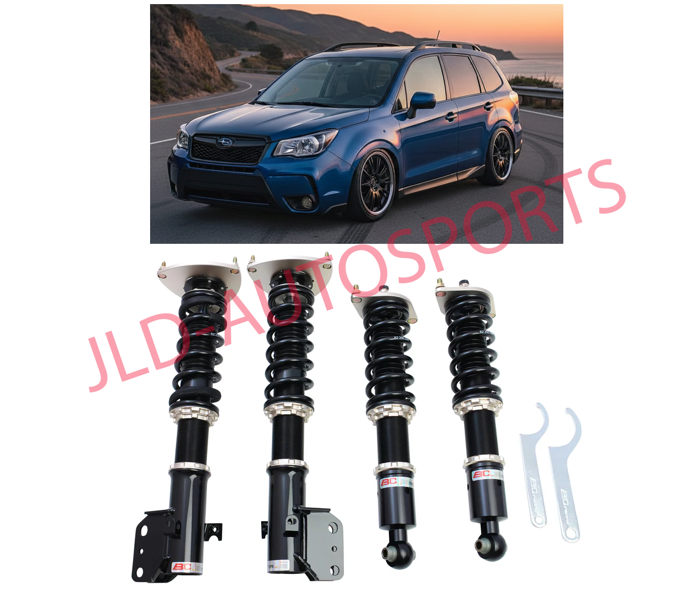 BC Racing BR (Extreme Low) Coilover For 14-18 Subaru Forester - 30-Way Dampening
