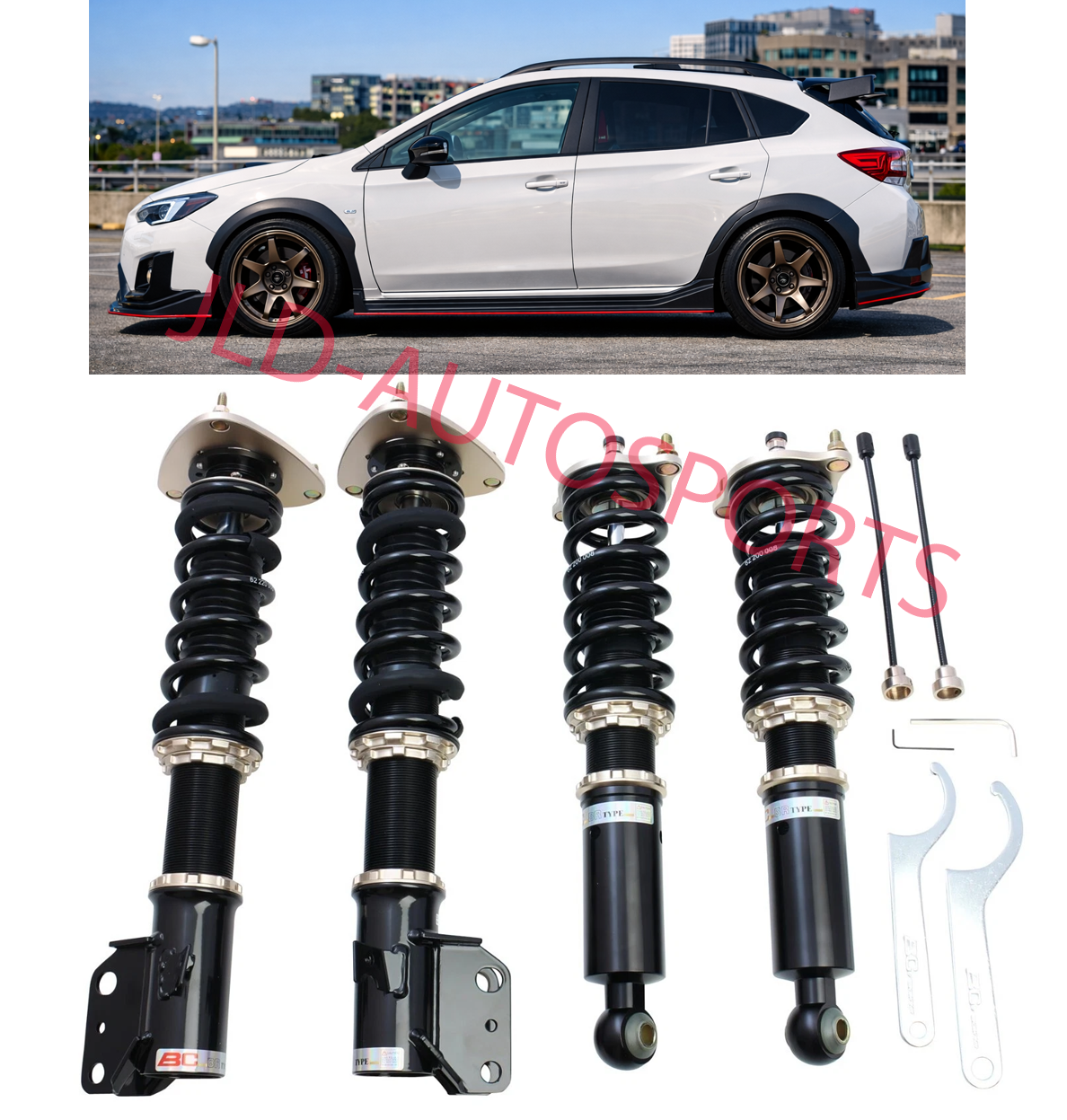 BC Racing BR Lowering Coilover Shock Springs Kit For 2018-2022 Subaru Crosstrek