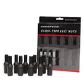 Godspeed 14x1.25 28mm Black Euro Type Taper Cone Seat 20PC Lug Bolt Set For BMW