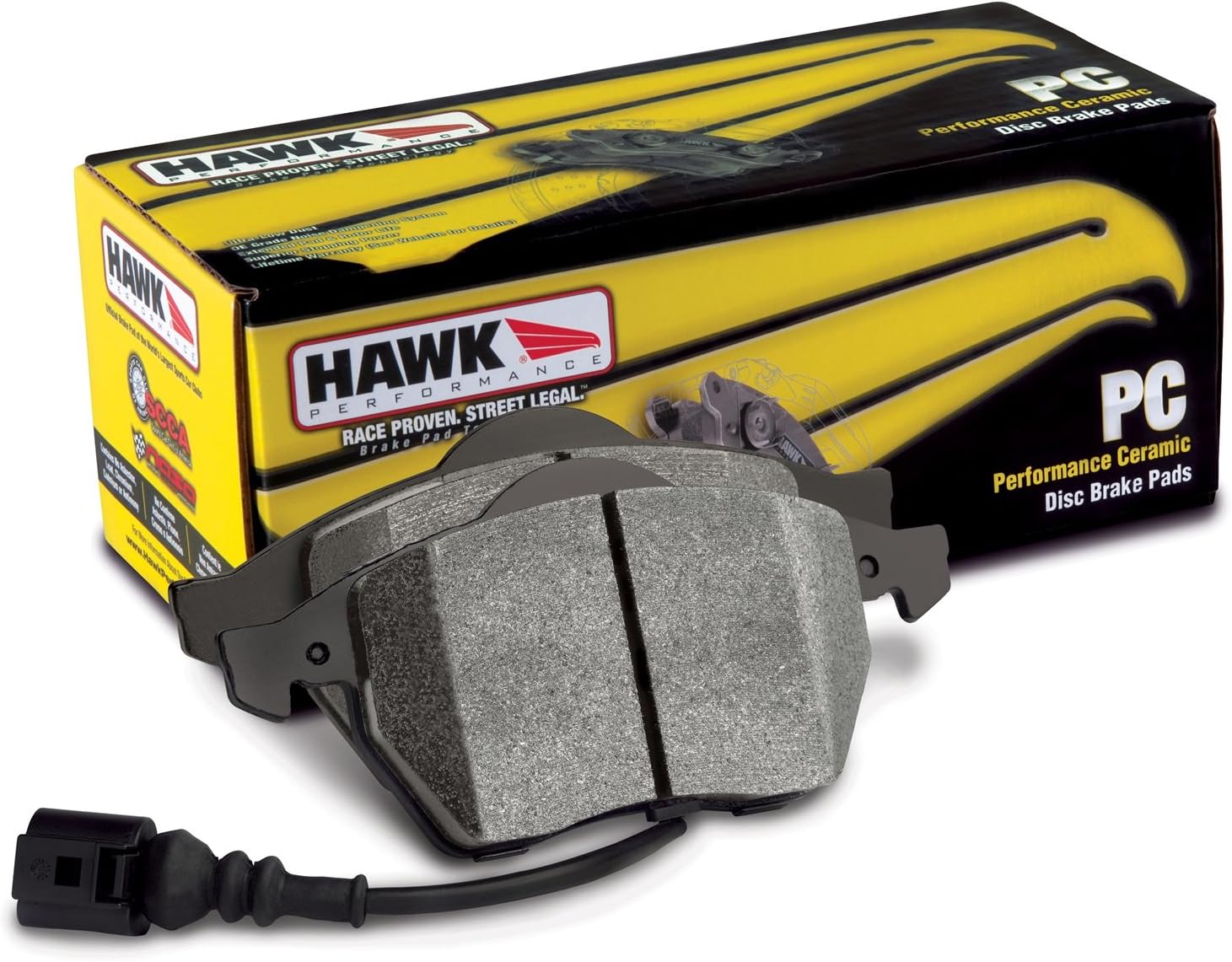 HAWK HB485Z.656 Ceramic Street Brake Pads for 2005€“2014 Ford Mustang - Rear