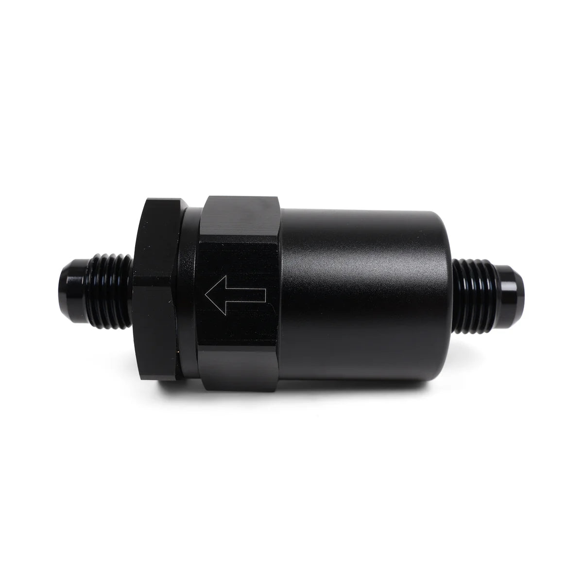 HYBRID RACING -6AN Black Fuel Filter E85 Compatible Universal For Car Truck