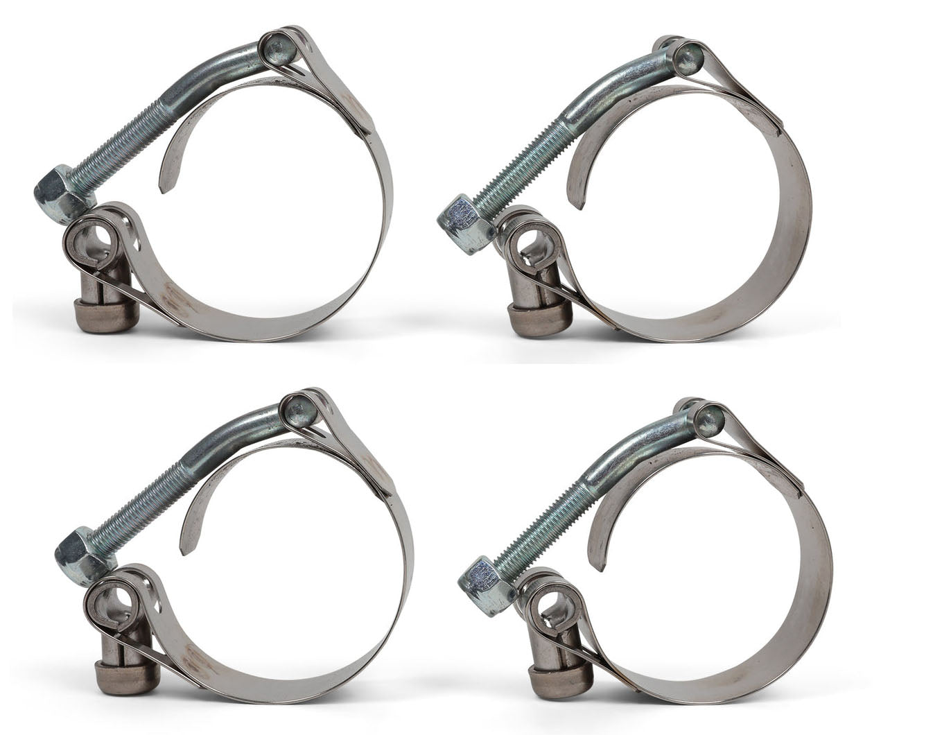 Hybrid Racing 38mm to 42mm Adjustable T-Bolt Hose Clamp (Universal) - Pack of 4
