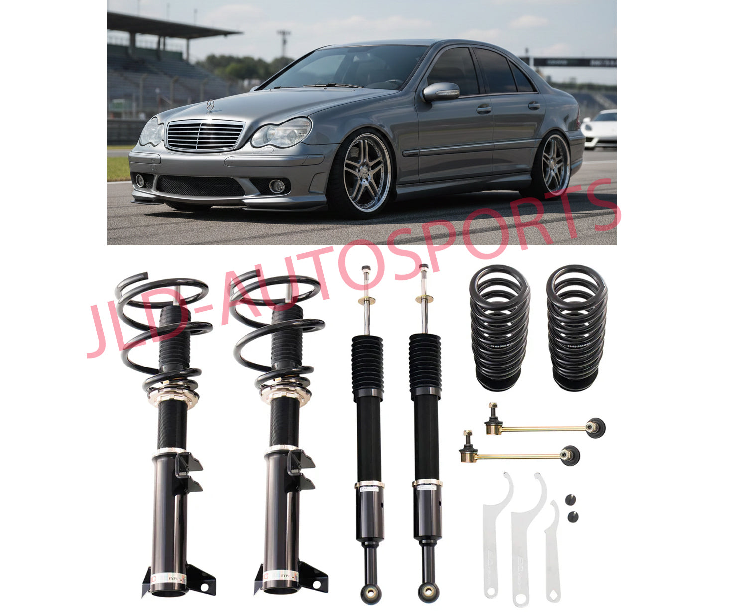 BC Racing BR Lower Coilover Kit For 01-07 Mercedes C230 /C240 / C320 - W203 RWD