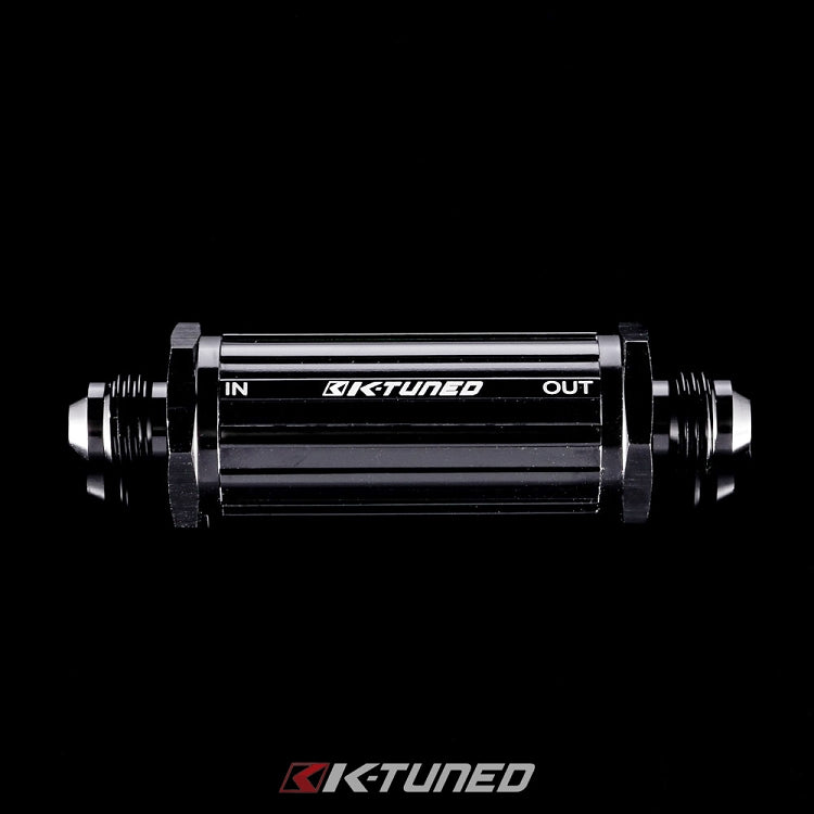 K-TUNED INLINE FUEL FILTER: 8AN - 30 Micron Universal E85 compatible