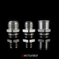 K-TUNED UPPER COOLANT HOUSING SILVER AN TO ORB O-RING FITTING: 12AN TO 16