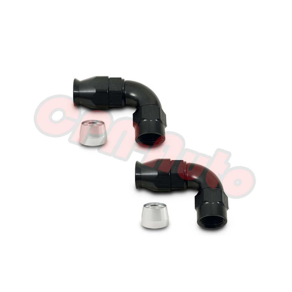 Qty 2 Vibrant Aluminum -3AN 60 Degree High Flow Hose End Fitting for PTFE Lined