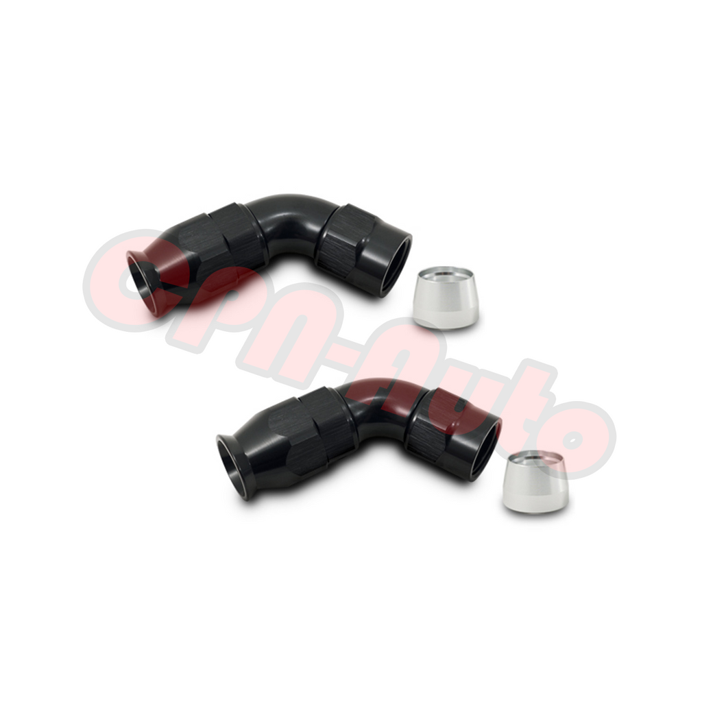 Qty 2 Vibrant Aluminum -3AN 60 Degree High Flow Hose End Fitting for PTFE Lined