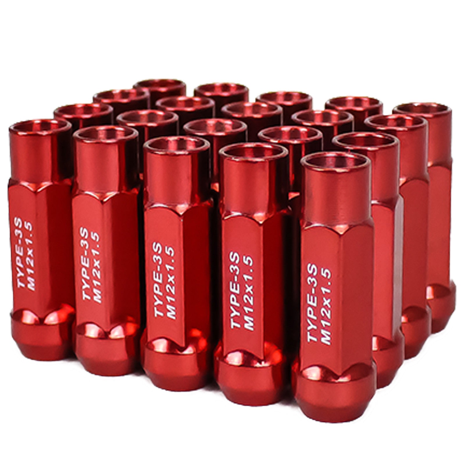 Godspeed Project Red Type 3-X 55mm Steel Lug Nut 12X1.5 20p Set Universal
