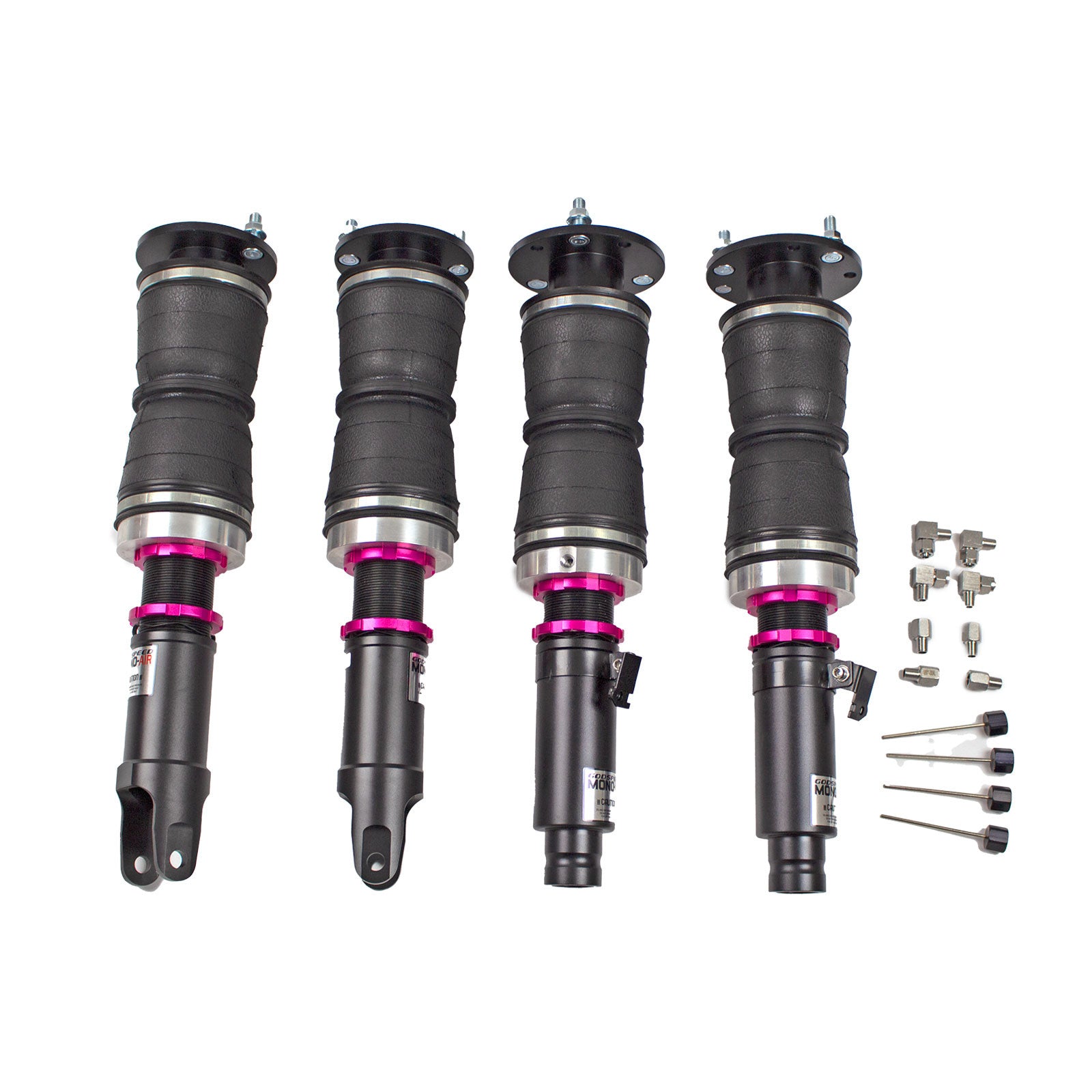 Godspeed Mono Air Suspension Bags Shocks Strut Kit For Acura TL UA 2009-2014