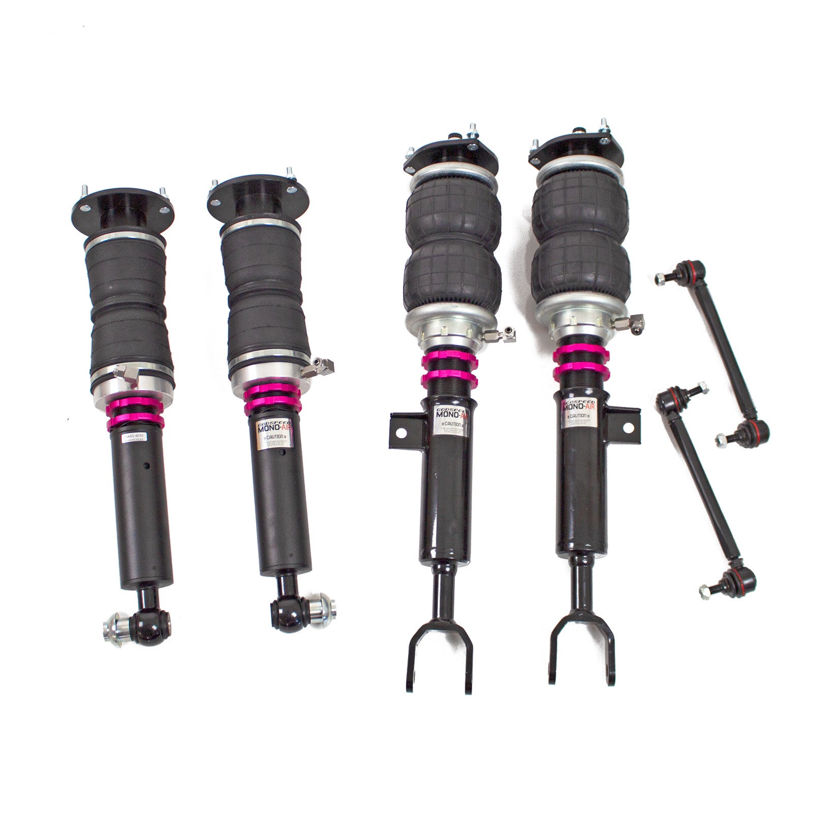Godspeed Mono Air Suspension Bag Shock Kit For BMW 6 Series Gran Coupe RWD 13-19