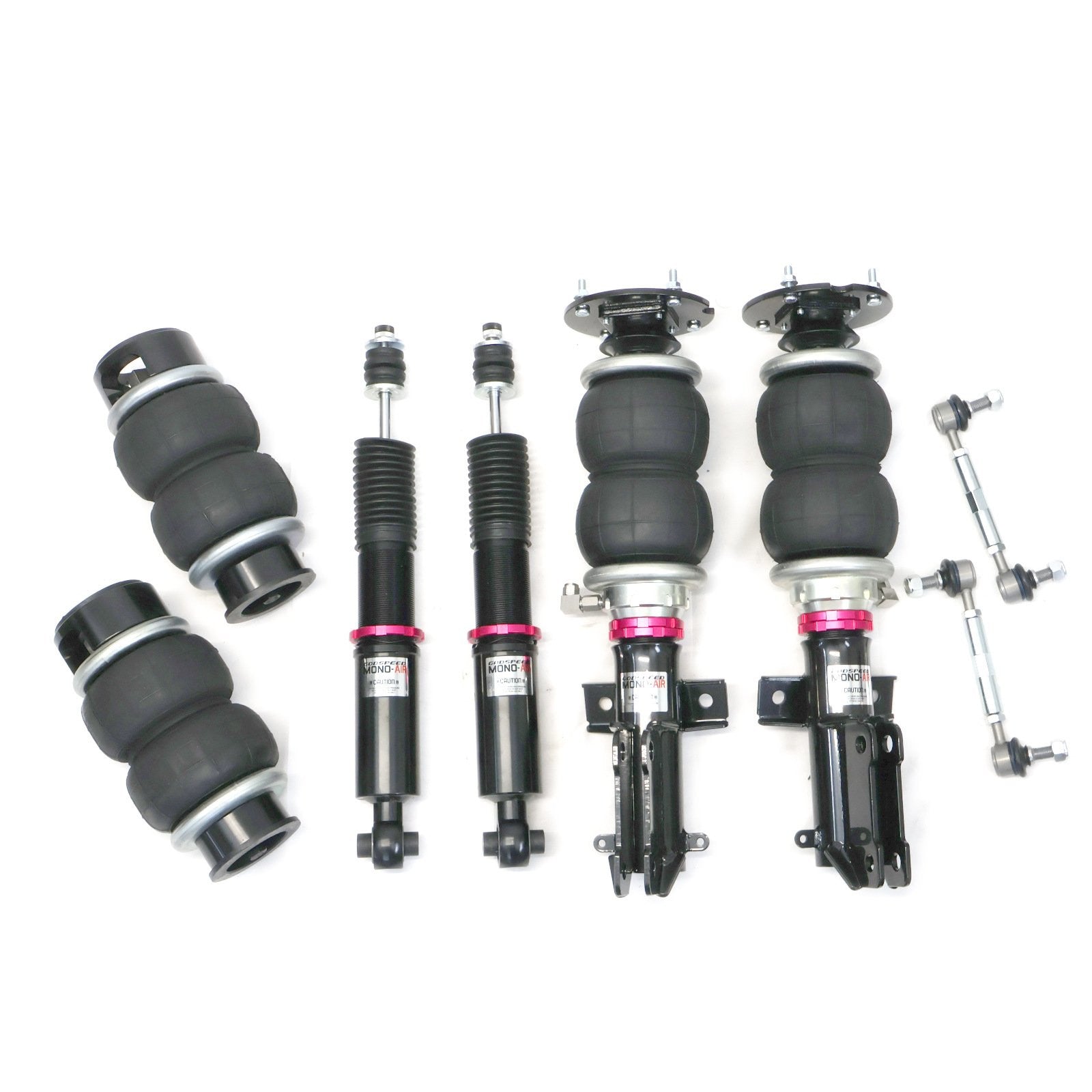 Godspeed Mono Air Suspension Bags Adjustable Shocks Kit For Ford Mustang 05-14