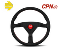 Authentic MOMO MONTE CARLO Steering Wheel 320mm 6 Hole - ALCANTARA RED STITCH