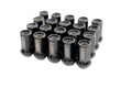 Megan Racing 7-Sided Heptagon Open-Ended Lug Nuts (Black, M12x1.5) - 20 pcs