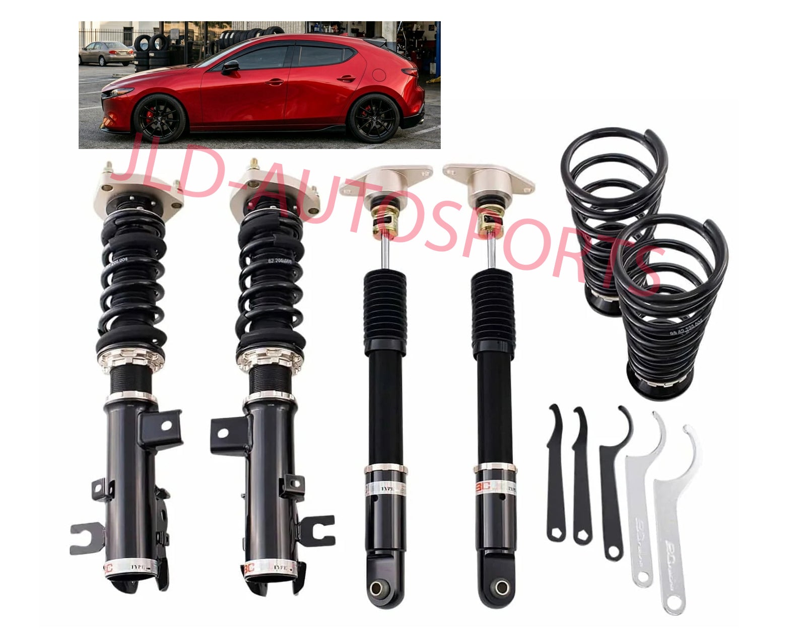 BC Racing BR Lowering Coilover Springs Kit For 2019-25 Mazda 3 Sedan / Hatchback