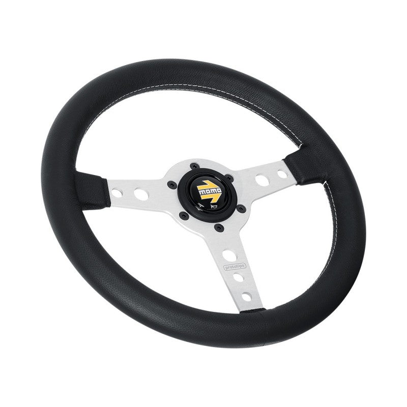 MOMO Prototipo Steering Wheel 320 mm Black Leather Grip 6 Hole - PRO32BK0S