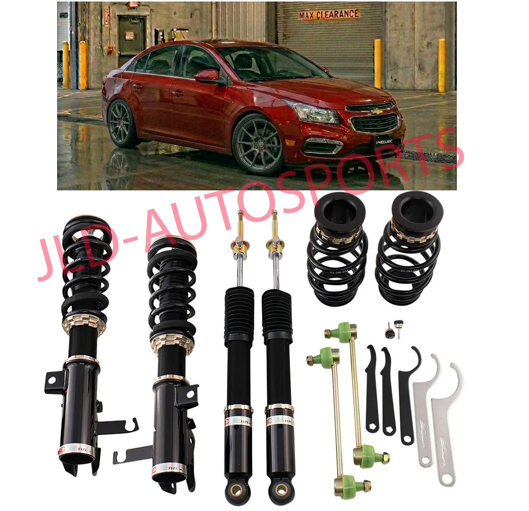 BC Racing BR Adjustable Lower Coilovers Strut Kit For 2009-2015 Chevy Cruze