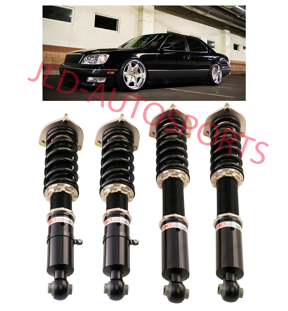 BC Racing BR Lower Coilover Strut Kit For 95-00 Lexus LS400 -30-Way Dampening
