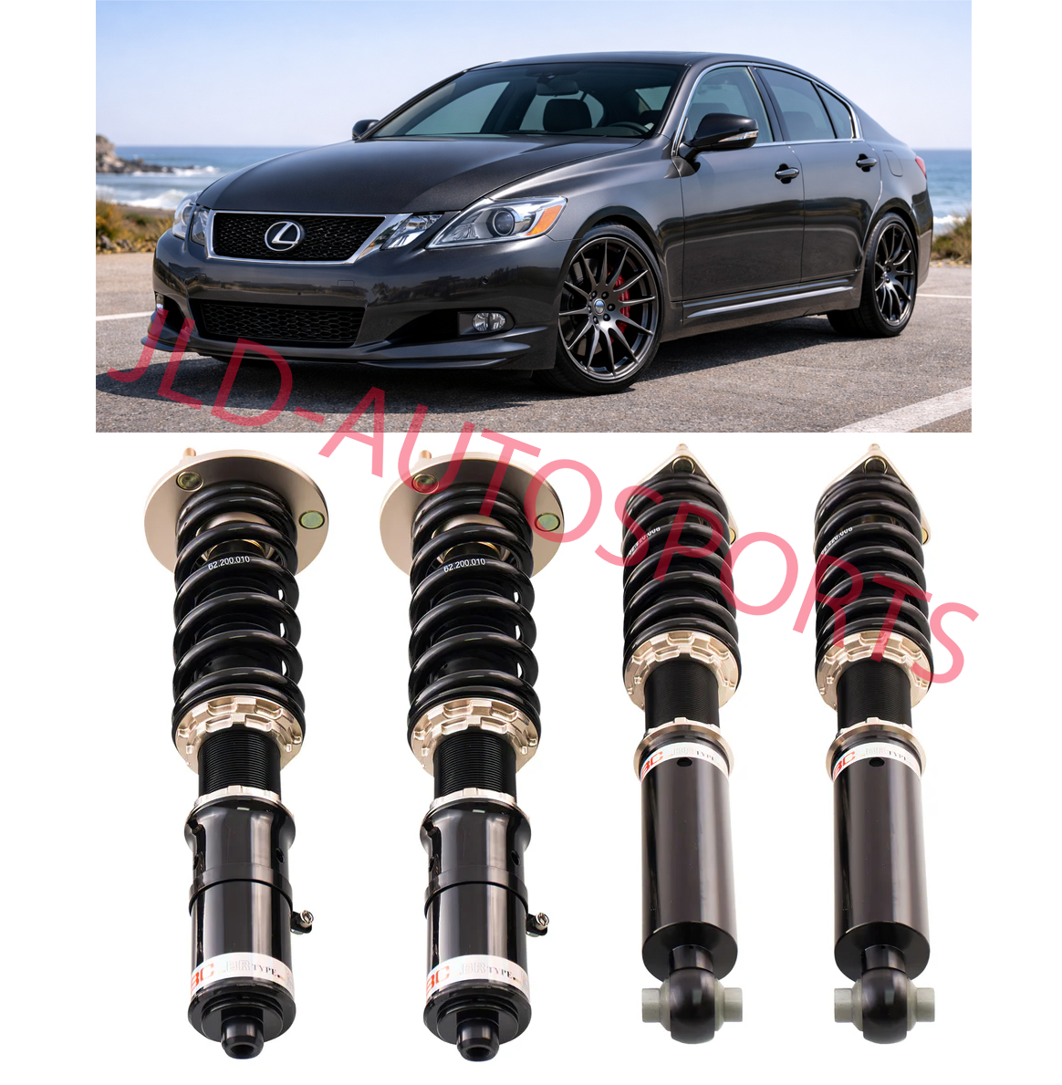 BC Racing BR Coilover Strut Lowering Kit For 06-13 Lexus GS300 / GS350 - AWD