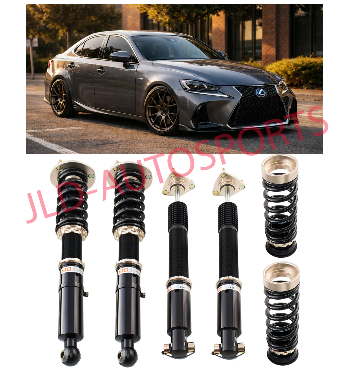 BC Racing BR Lower Coilover Strut For 14-18 Lexus IS300 (RWD)- 30-Way Dampening