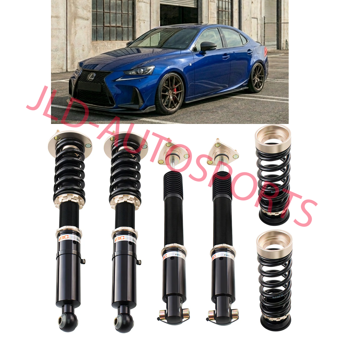 BC Racing BR Lower Coilover Strut Kit For 16-17 Lexus IS200t - 30-Way Dampening