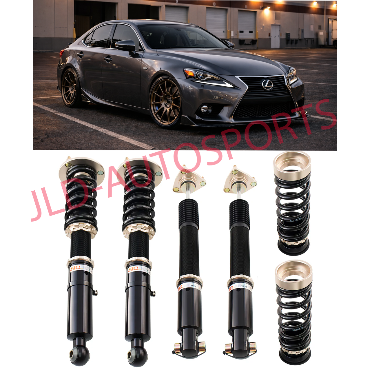 BC Racing BR Lower Coilover Strut For 14-15 Lexus IS250 (RWD) - 30-Way Dampening