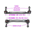 Godspeed Adjustable Sway Bar End Links 150mm-210mm 10mm Universal For Car Truck