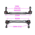 Godspeed Adjustable Sway Bar End Links 180mm-210mm Universal Fits Car Truck
