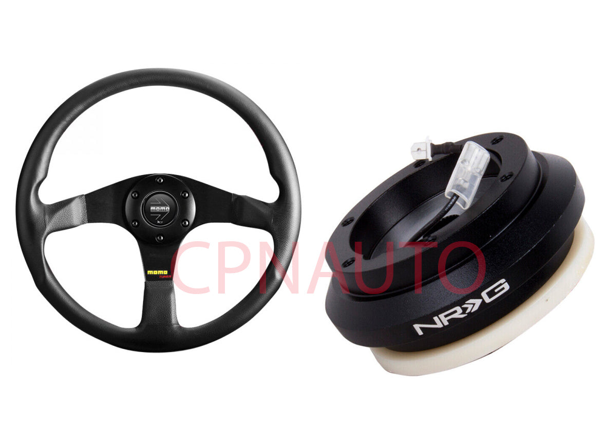 MOMO Tuner Street Steering Wheel + HUB Adapter For 92-95 Civic / 94-01 Integra
