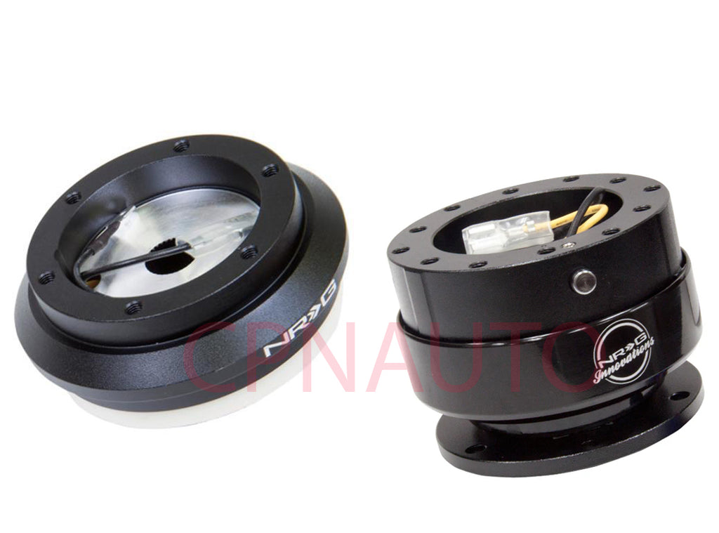 NRG Short Hub Steering Wheel + 2.0 Quick Release Adapter For 97-01 Prelude