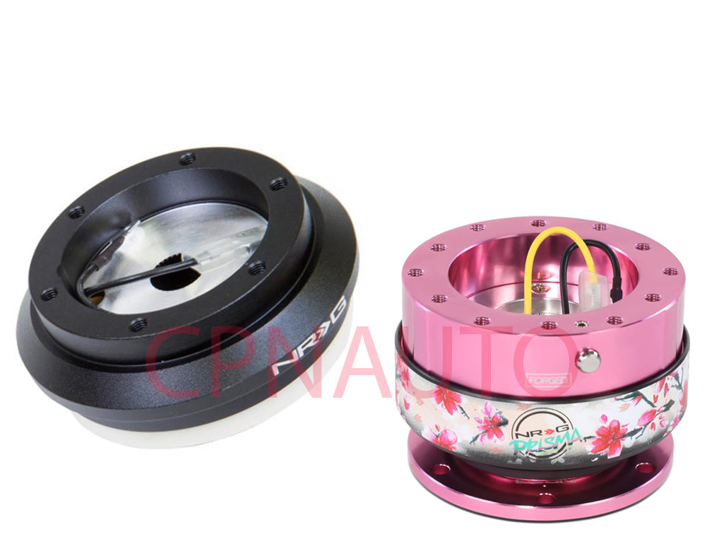 NRG Short Hub Steering Wheel + 2.0 Quick Release Adapter For 96-00 Civic EK