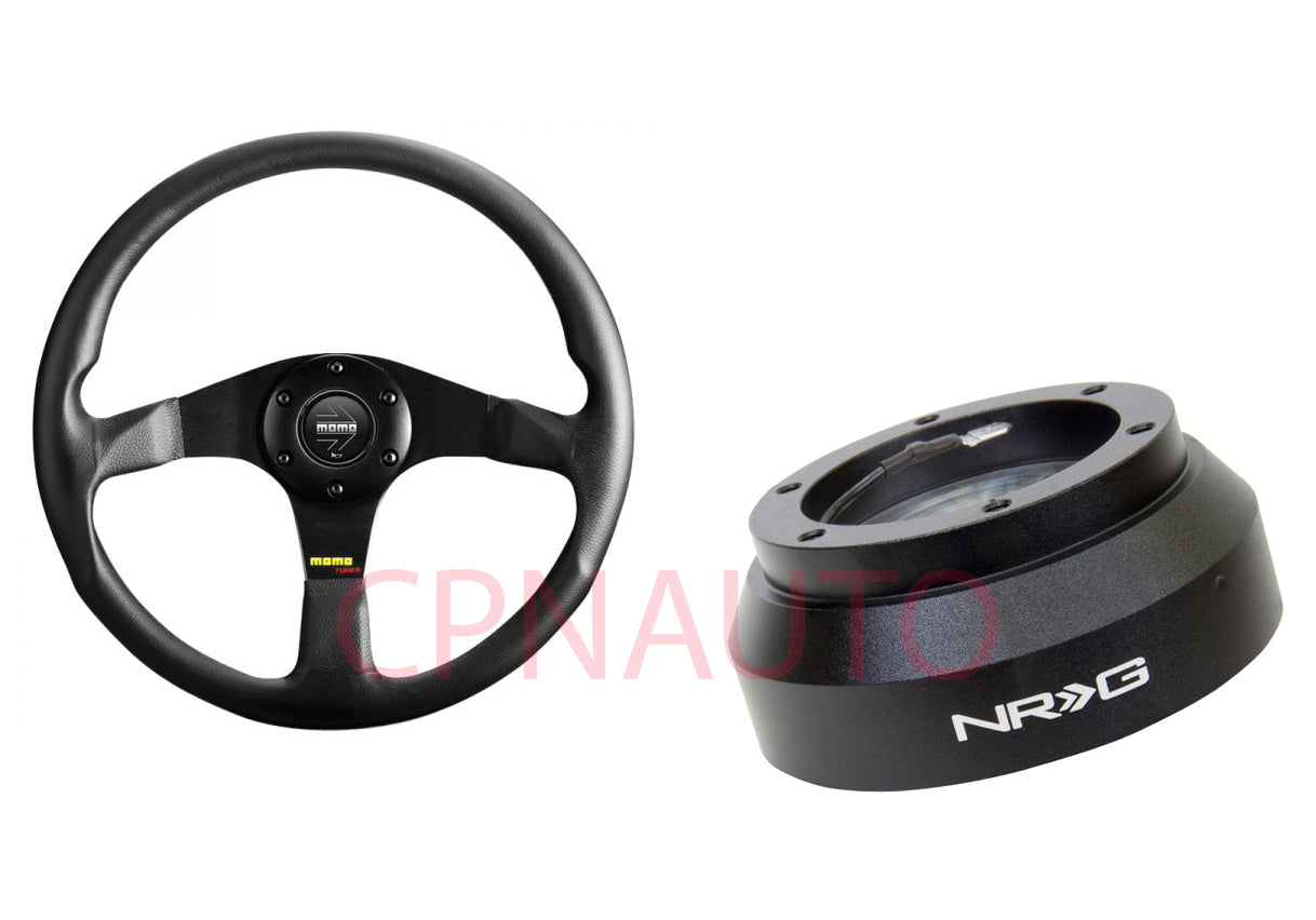 MOMO Tuner Street Steering Wheel + HUB Adapter For 69-94 Dodge GM Chevy