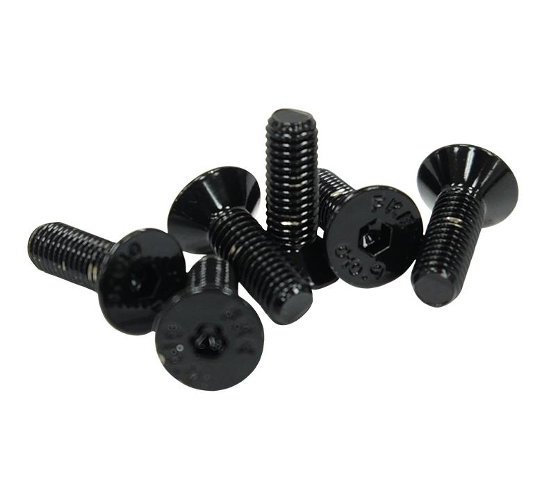 NRG Steering Wheel Screw Kit 6 piece BLACK + ALLEN KEY SWS-100BK-1 - FLAT