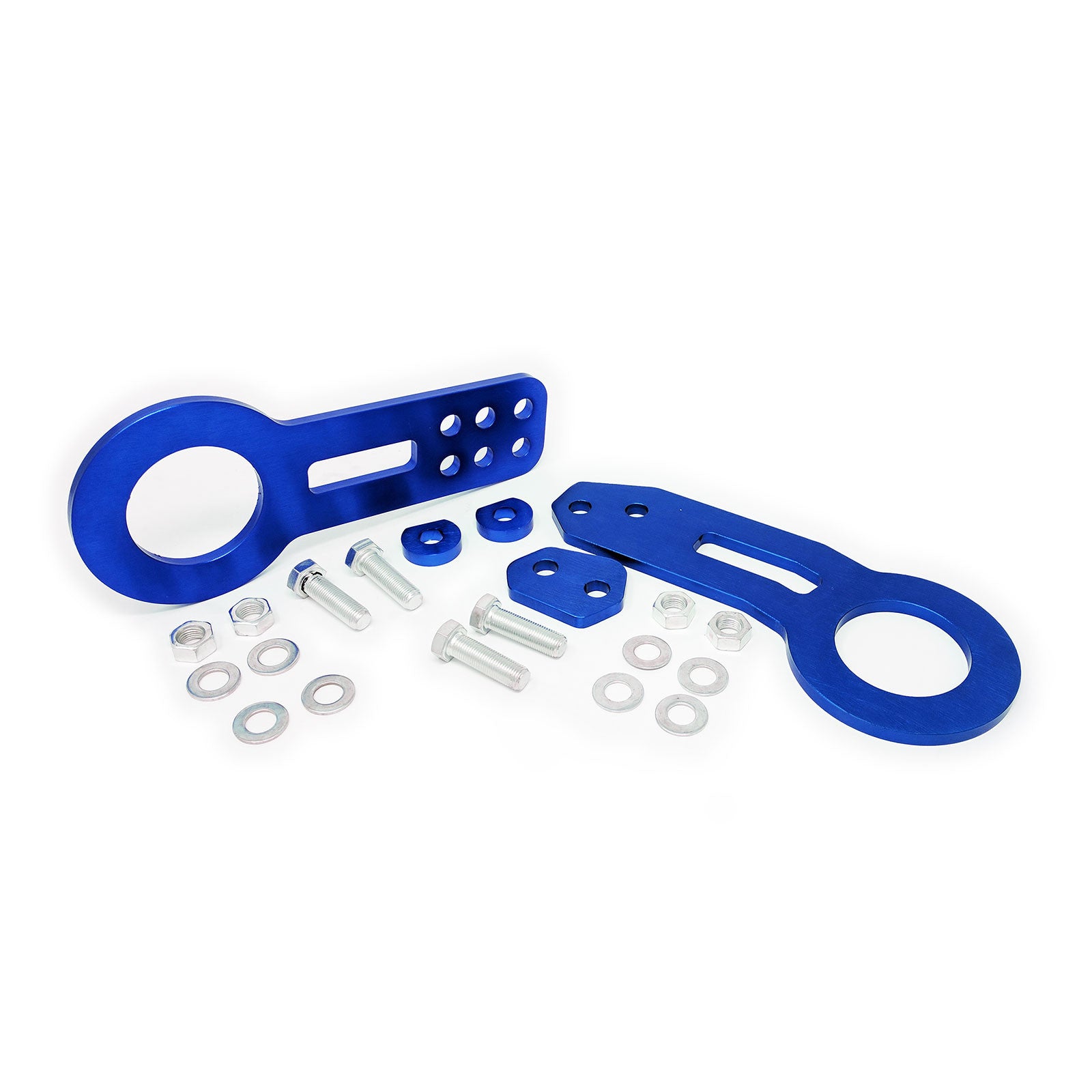 REV9 Power Blue Universal Aluminum CNC Tow Hook Set Front Rear TH-G1-001-BLUE