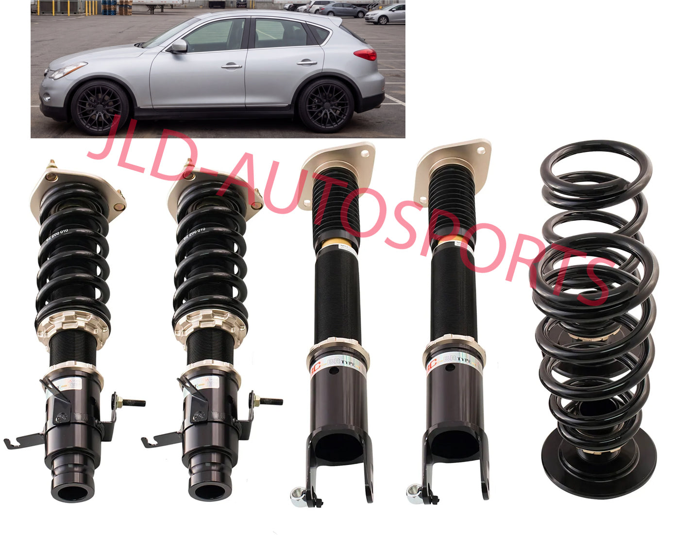 BC Racing BR Lowering Coilover Spring Set For 2008-2013 Infiniti EX35 EX37 (AWD)